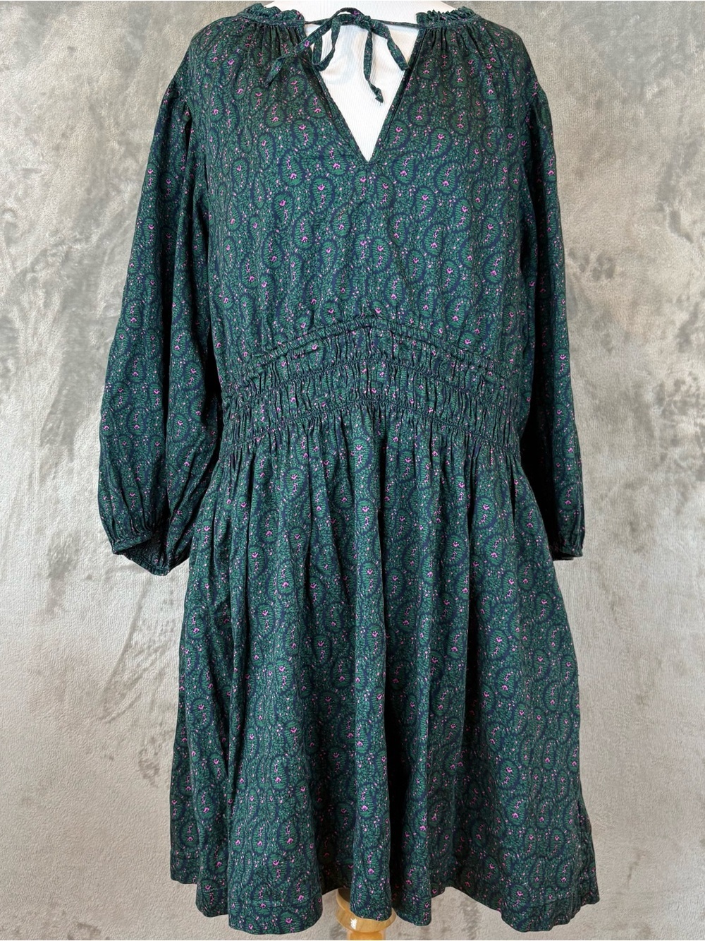 GAP Paisley Smocked-Waist Mini Dress Wmnโs XL